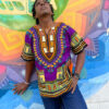Camiseta colorida africana en cali
