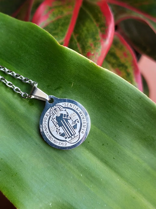 Collar de protección Medalla de San Benito 2 amuleto de protección